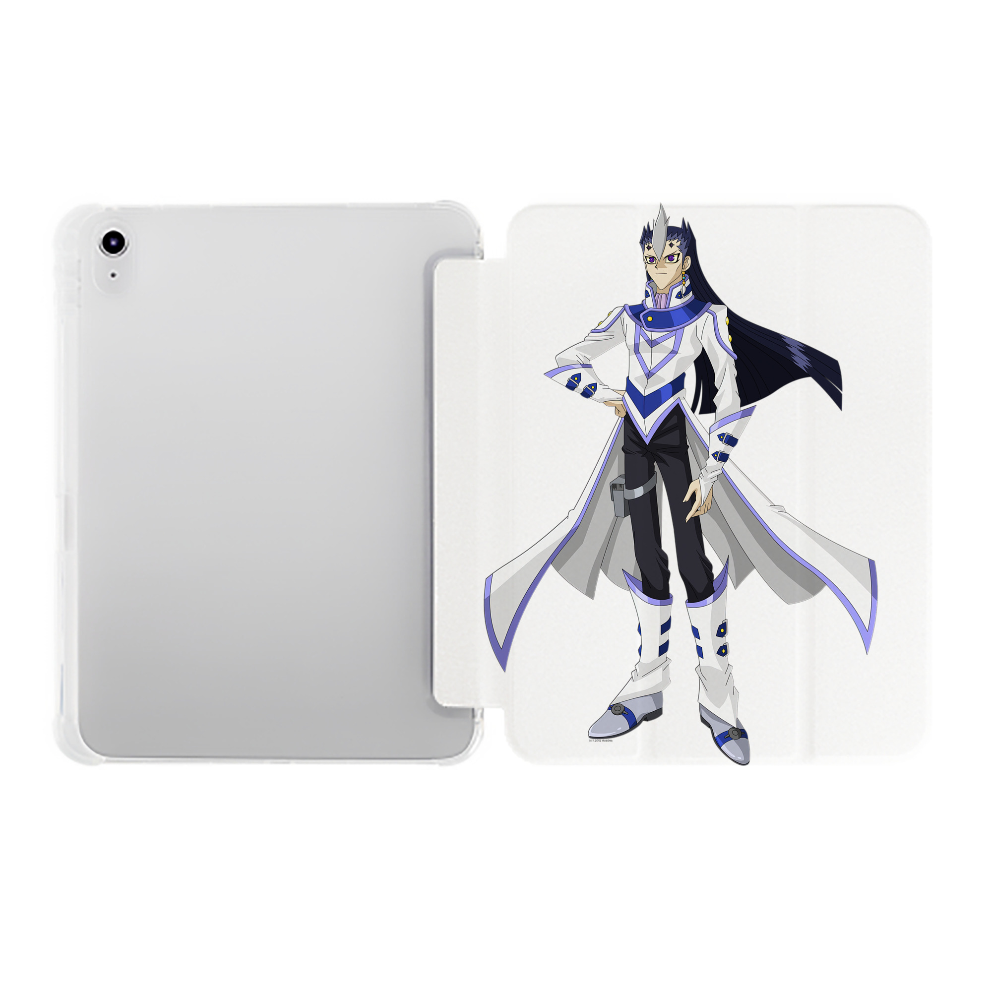 （画像用） 遊☆戯☆王 Yu-Gi-Oh! IPad ケース ペン収納付き 三つ折りスタンド PUレザー×シリコン 対応機種9.5/10.5/10.9インチ